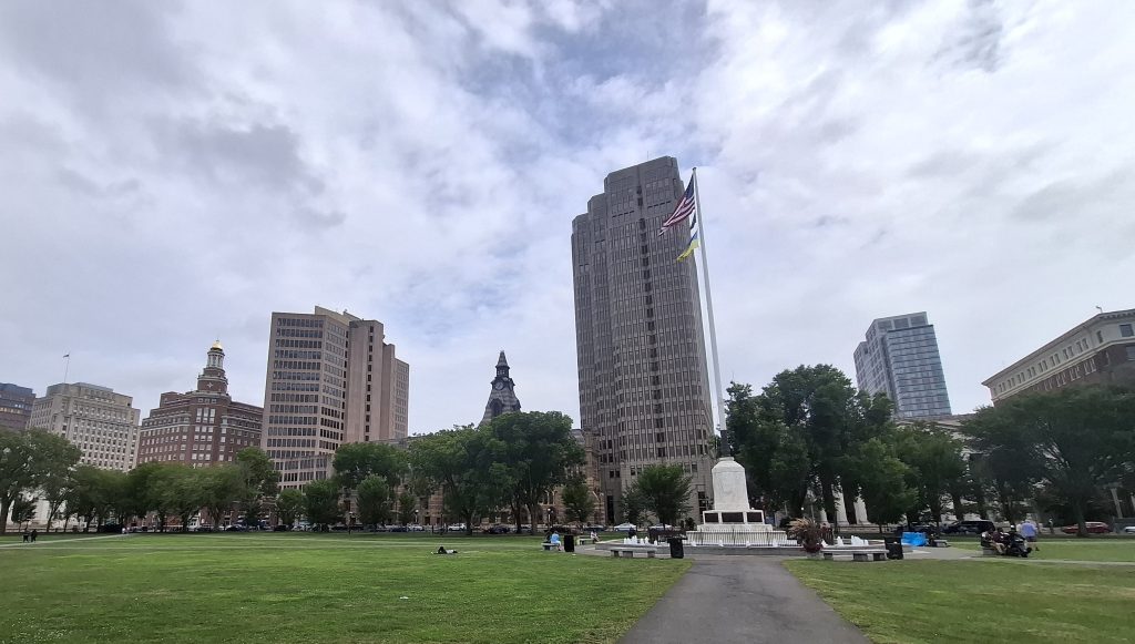 New Haven Skyline from New Haven Green
