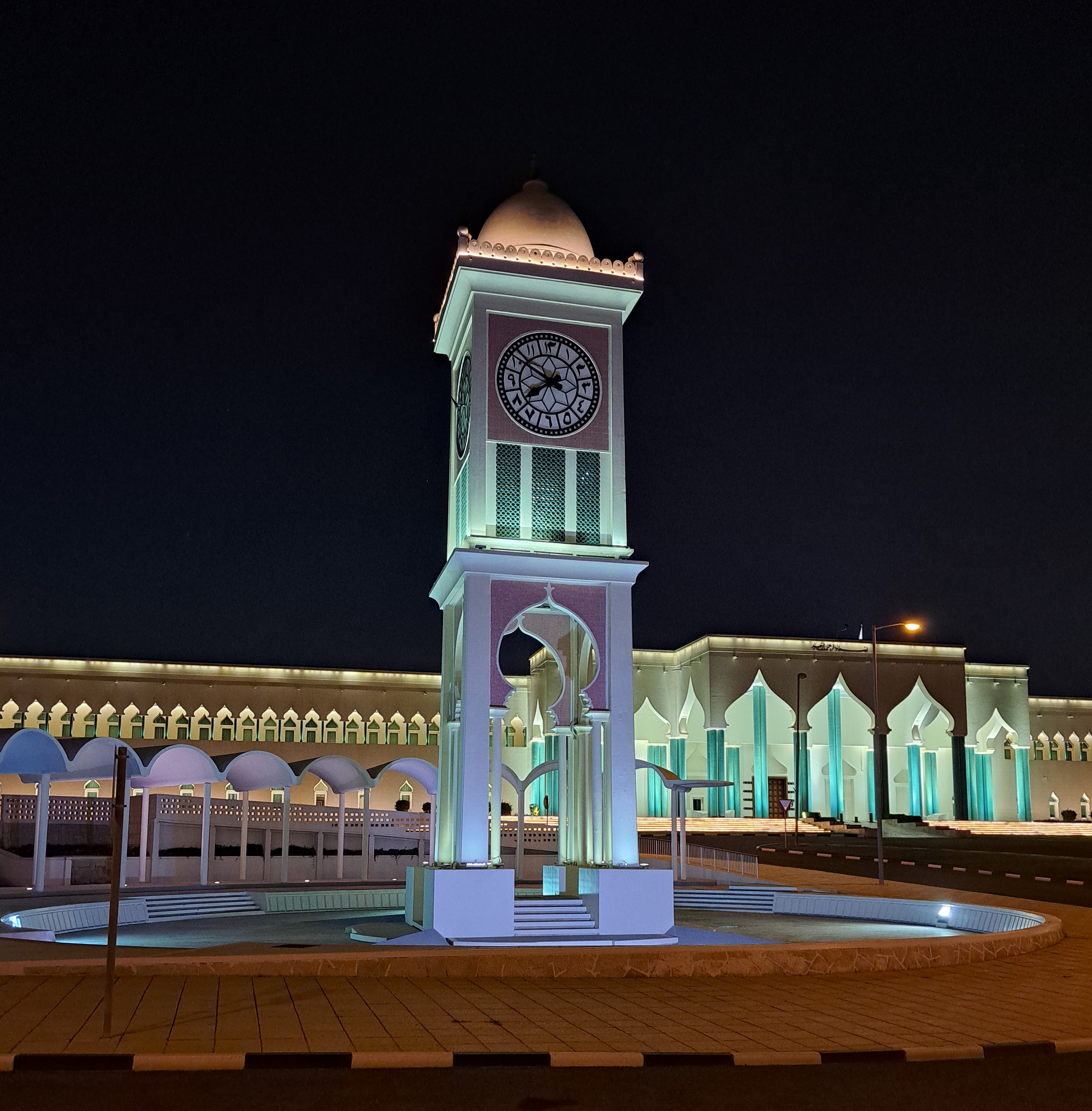 Amiri Diwan Clock Tower at night